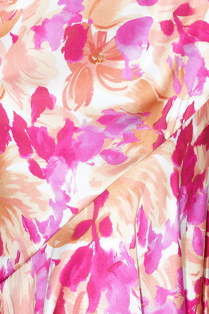 Floral Spaghetti Strap Wedding Guest Maxi Dress for Women