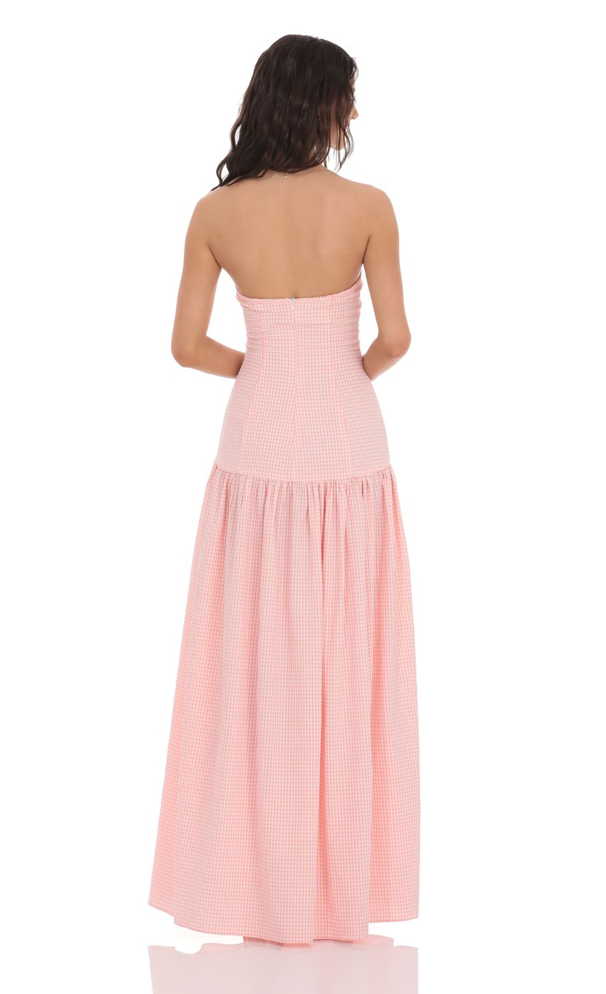 Gina Strapless Ruched Sleeveless Cocktail Maxi Dress for Women
