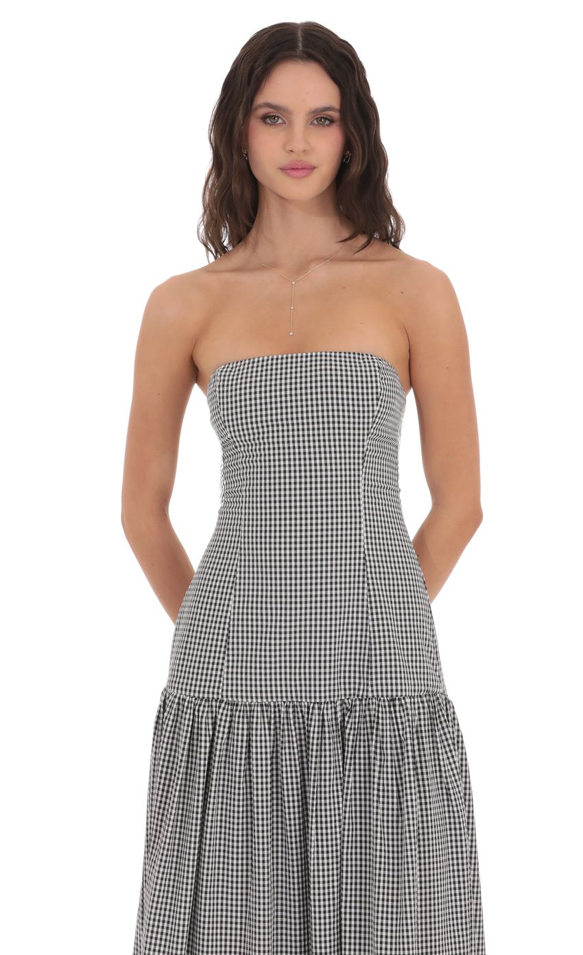 Gina Strapless Ruched Sleeveless Cocktail Maxi Dress for Women