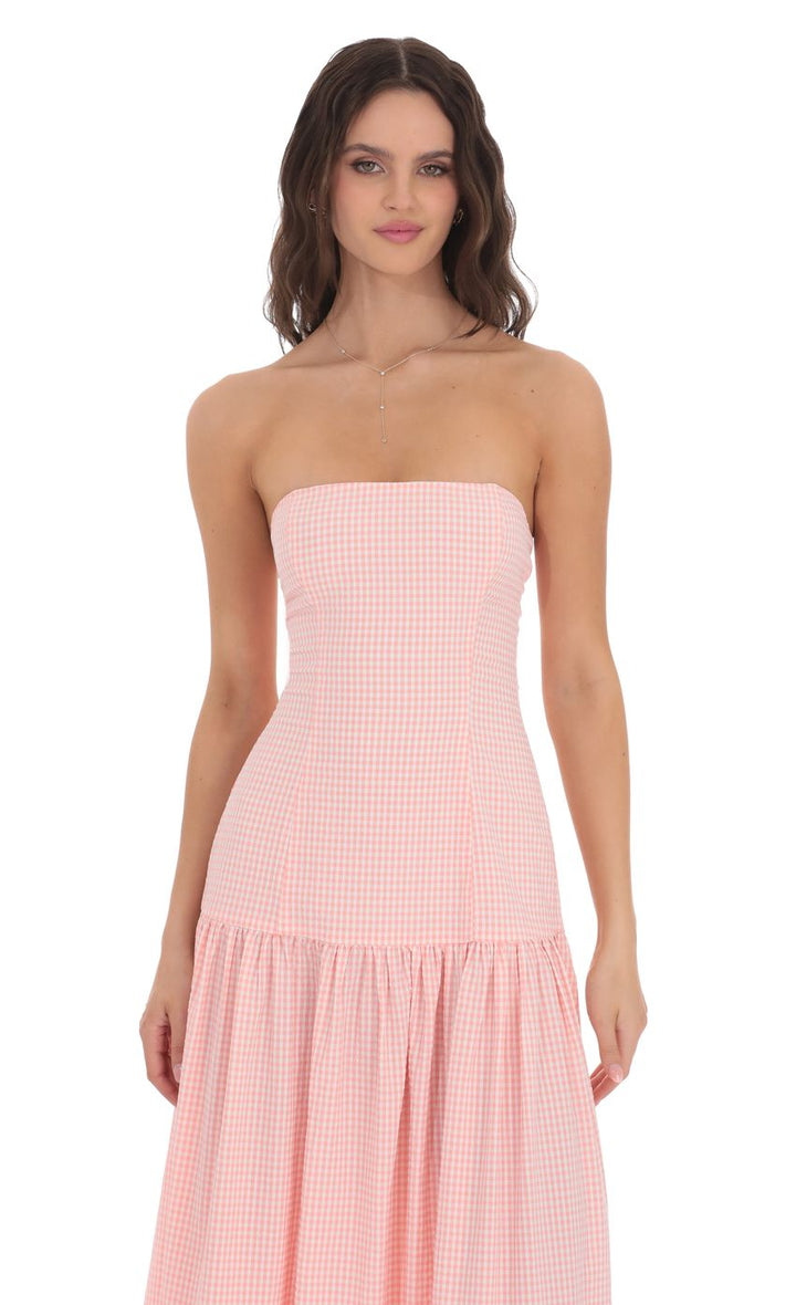 Gina Strapless Ruched Sleeveless Cocktail Maxi Dress for Women