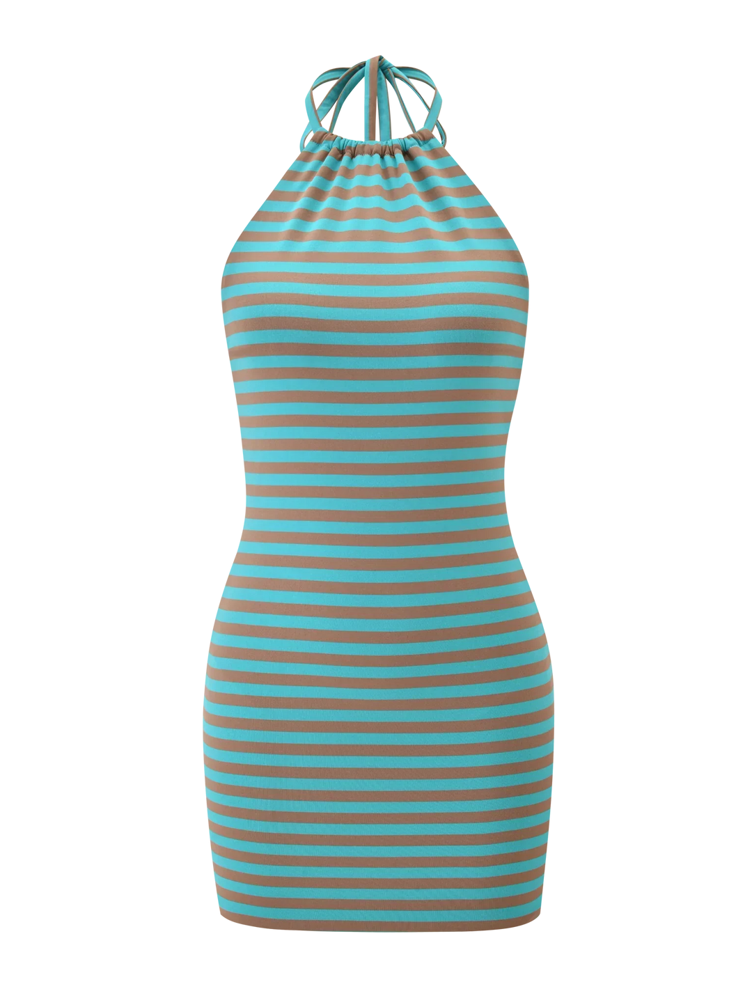 Homecoming Aqua Satin Ruched Mini Dress for Women - Party
