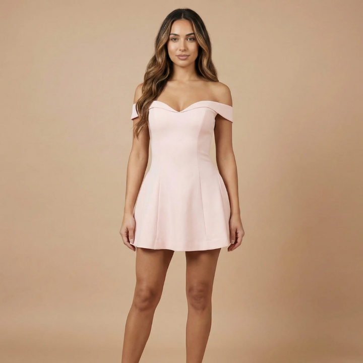 Homecoming Off Shoulder Ruched Mini Dress for Women
