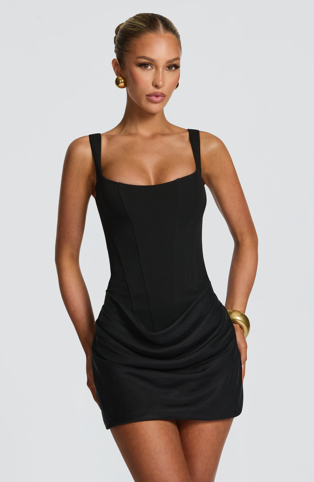 Homecoming Satin Ruched Bodycon Mini Dress for Women