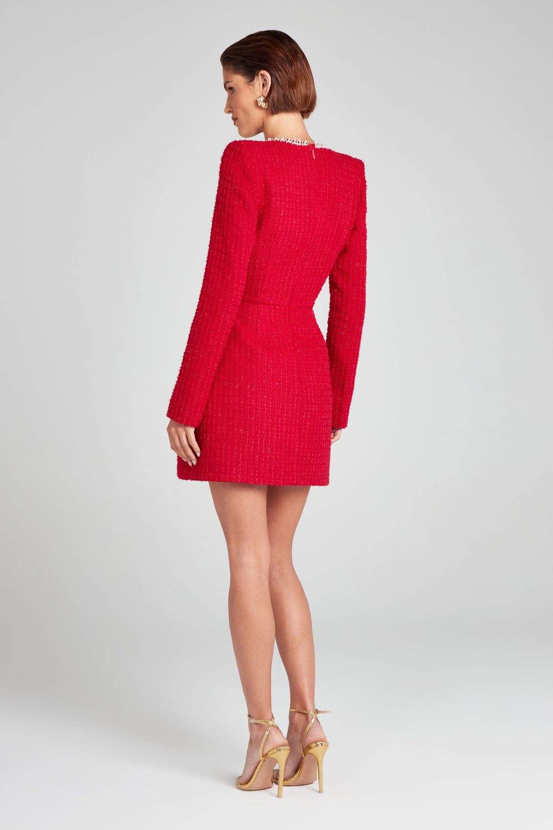 Homecoming Square Neck Long Sleeve Mini Dress Women