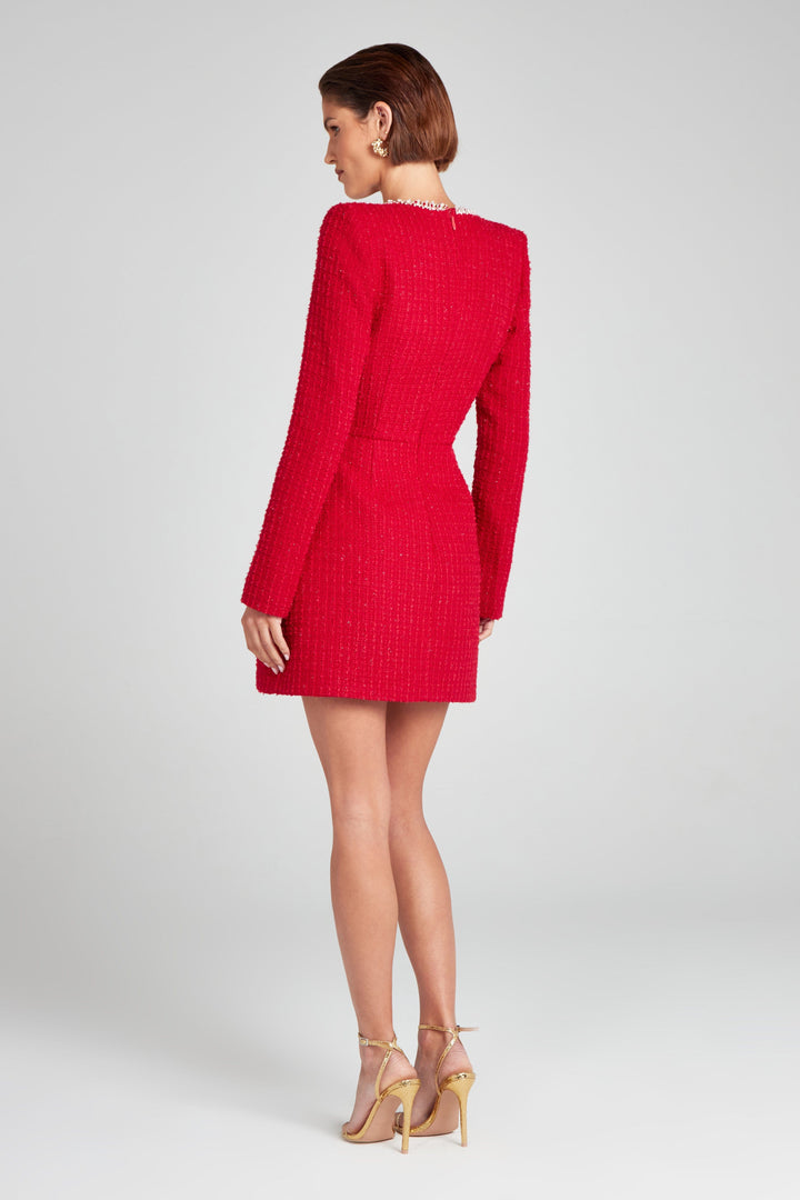 Homecoming Square Neck Long Sleeve Mini Dress Women