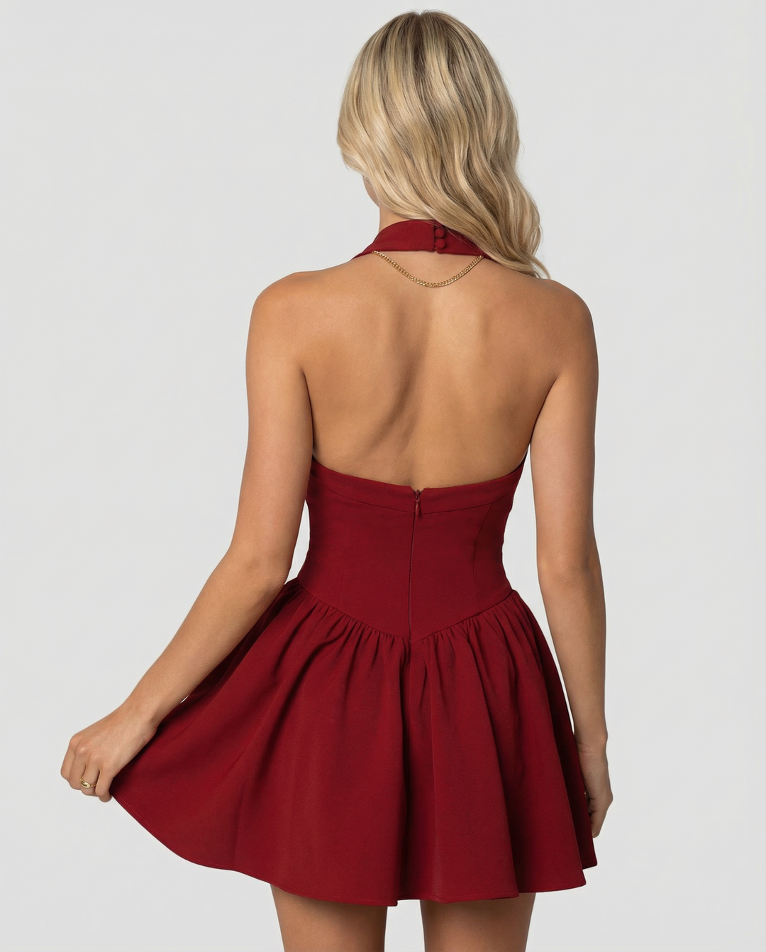 Homecoming Square Neck Short Sleeve Mini Dress for Women