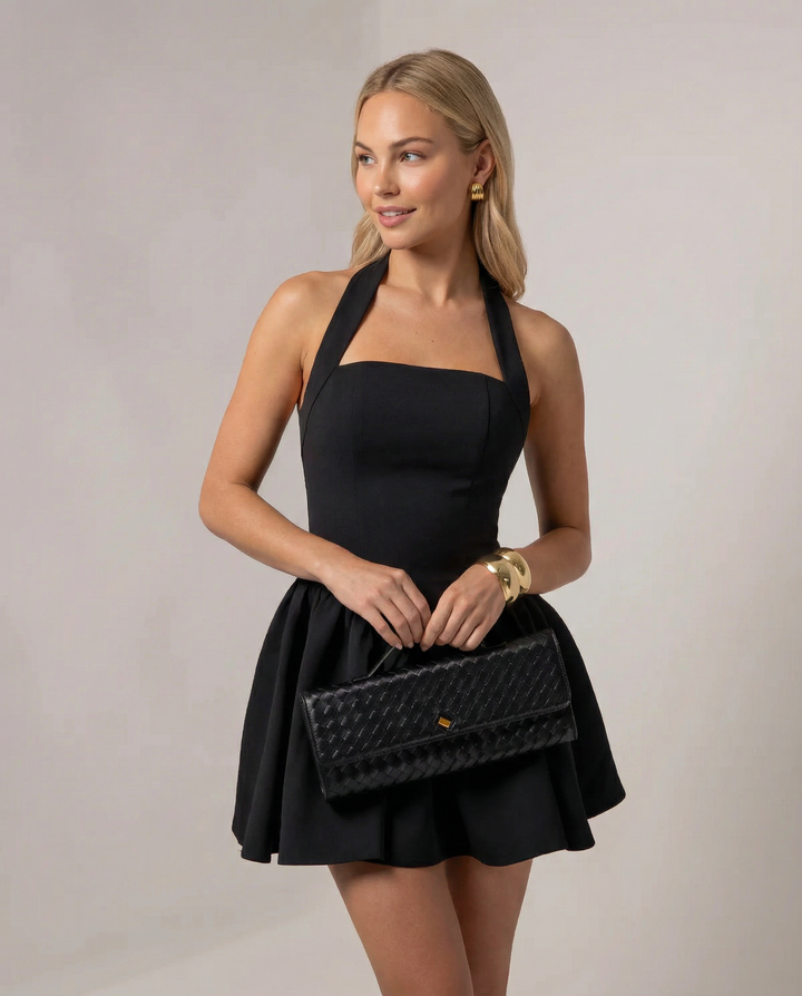 Homecoming Square Neck Short Sleeve Mini Dress for Women