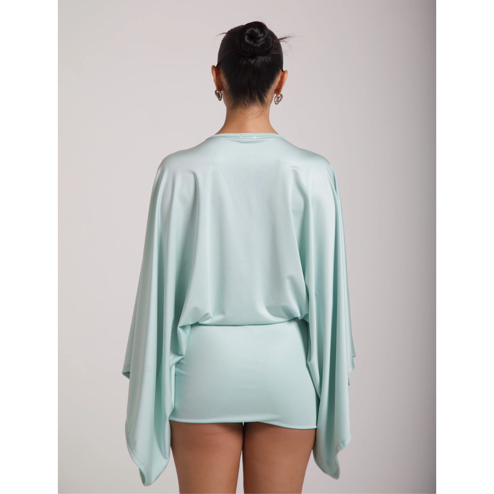 Homecoming V Neck Ruched Bodycon Mini Dress for Women