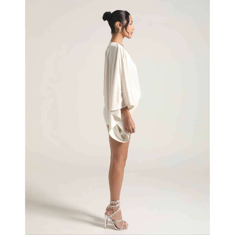 Homecoming V Neck Ruched Bodycon Mini Dress for Women