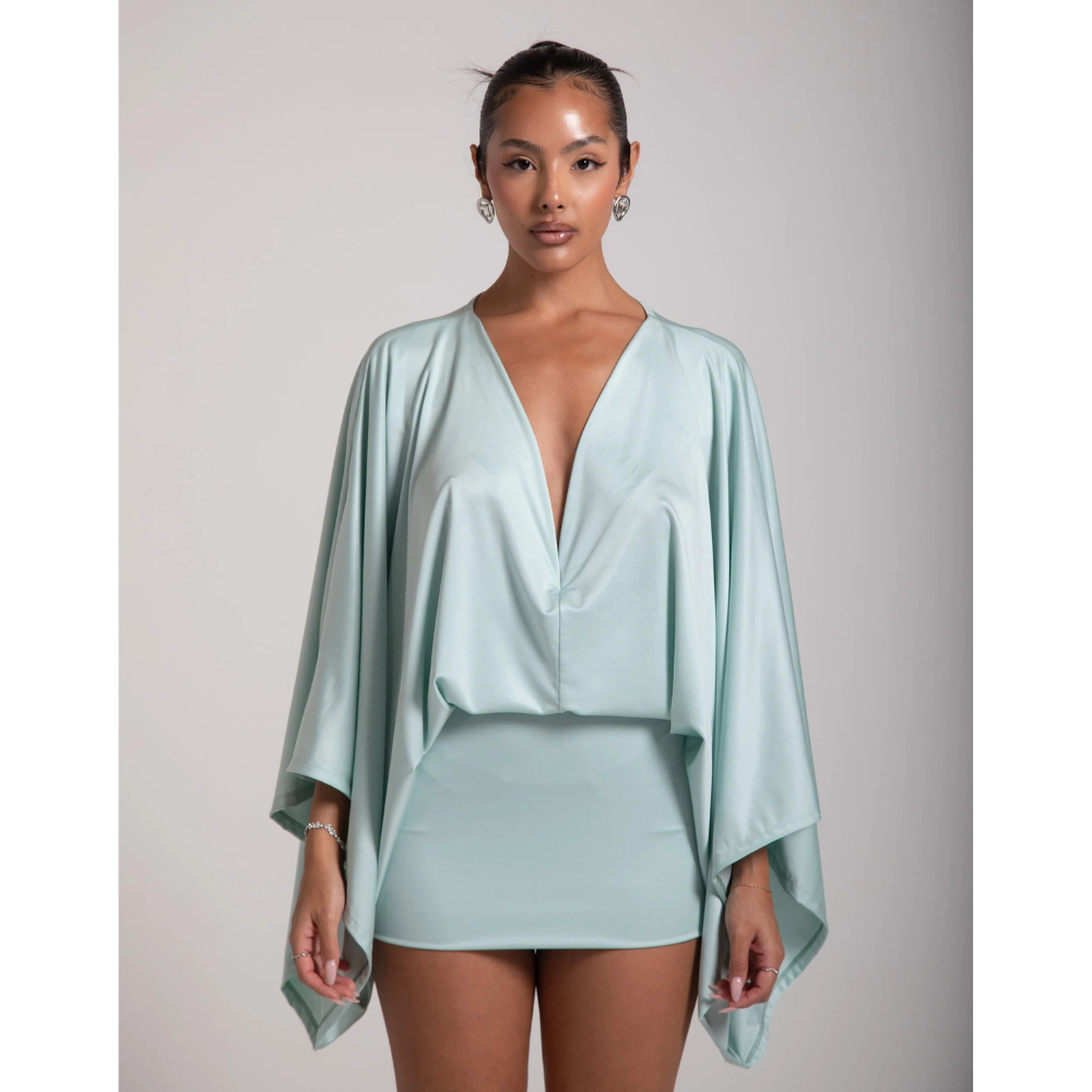 Homecoming V Neck Ruched Bodycon Mini Dress for Women