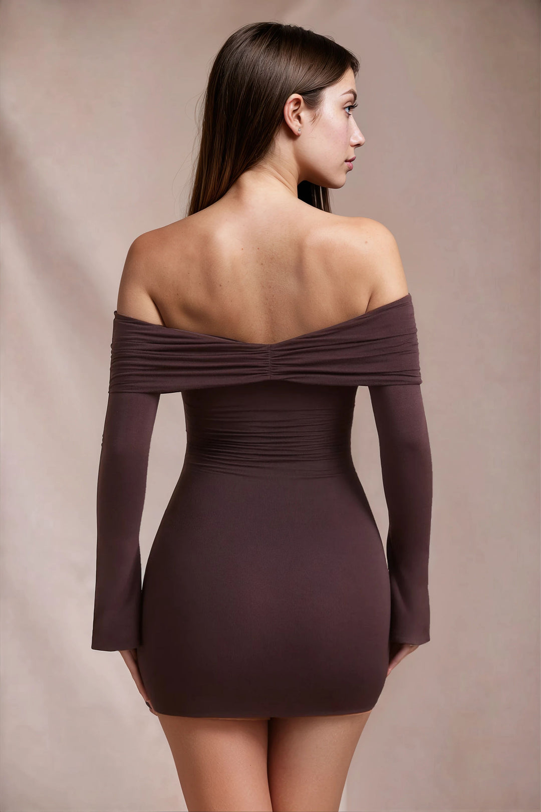 Long Sleeve Off Shoulder Mini Dress for Women, Bodycon Party