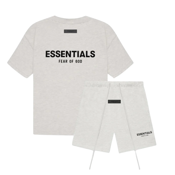Men black graphic tee and shorts matching set with crewneck short sleeve T-shirt and elastic drawstring shorts, front view