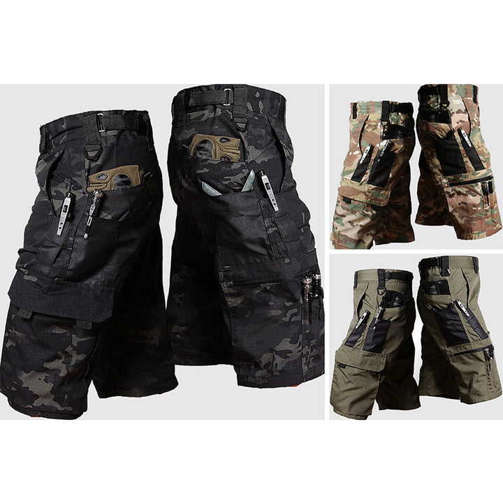 Men's Camo Cargo Shorts Knee Length Multi-Pocket Utility