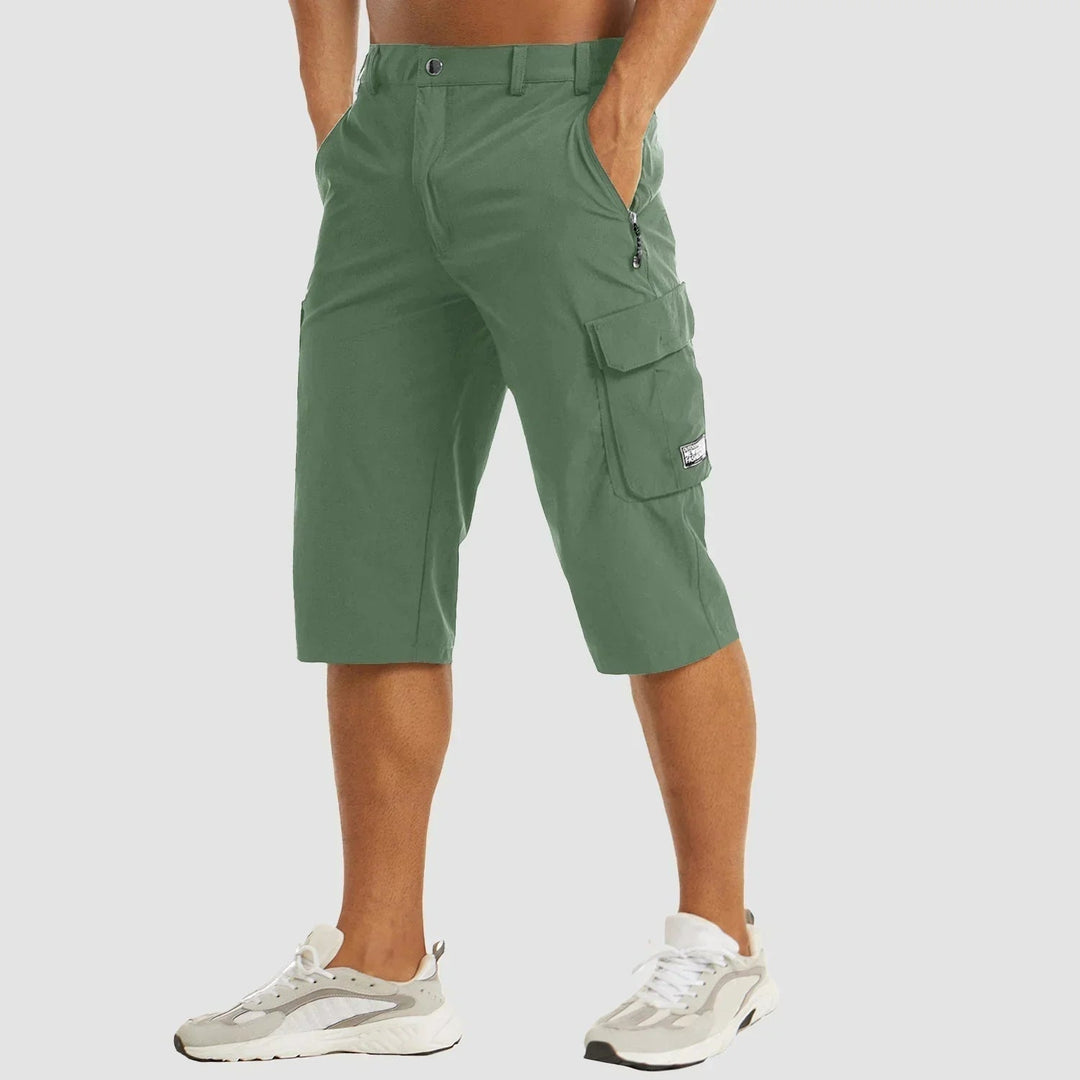 Men's Cargo Bermuda Shorts Knee Length Multi-Pocket Summer Shorts
