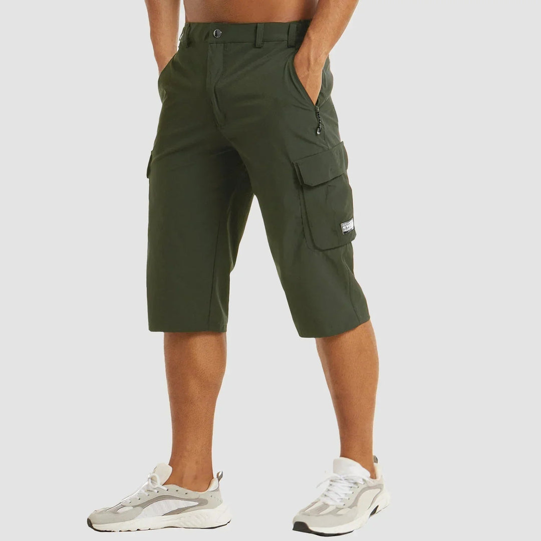 Men's Cargo Bermuda Shorts Knee Length Multi-Pocket Summer Shorts