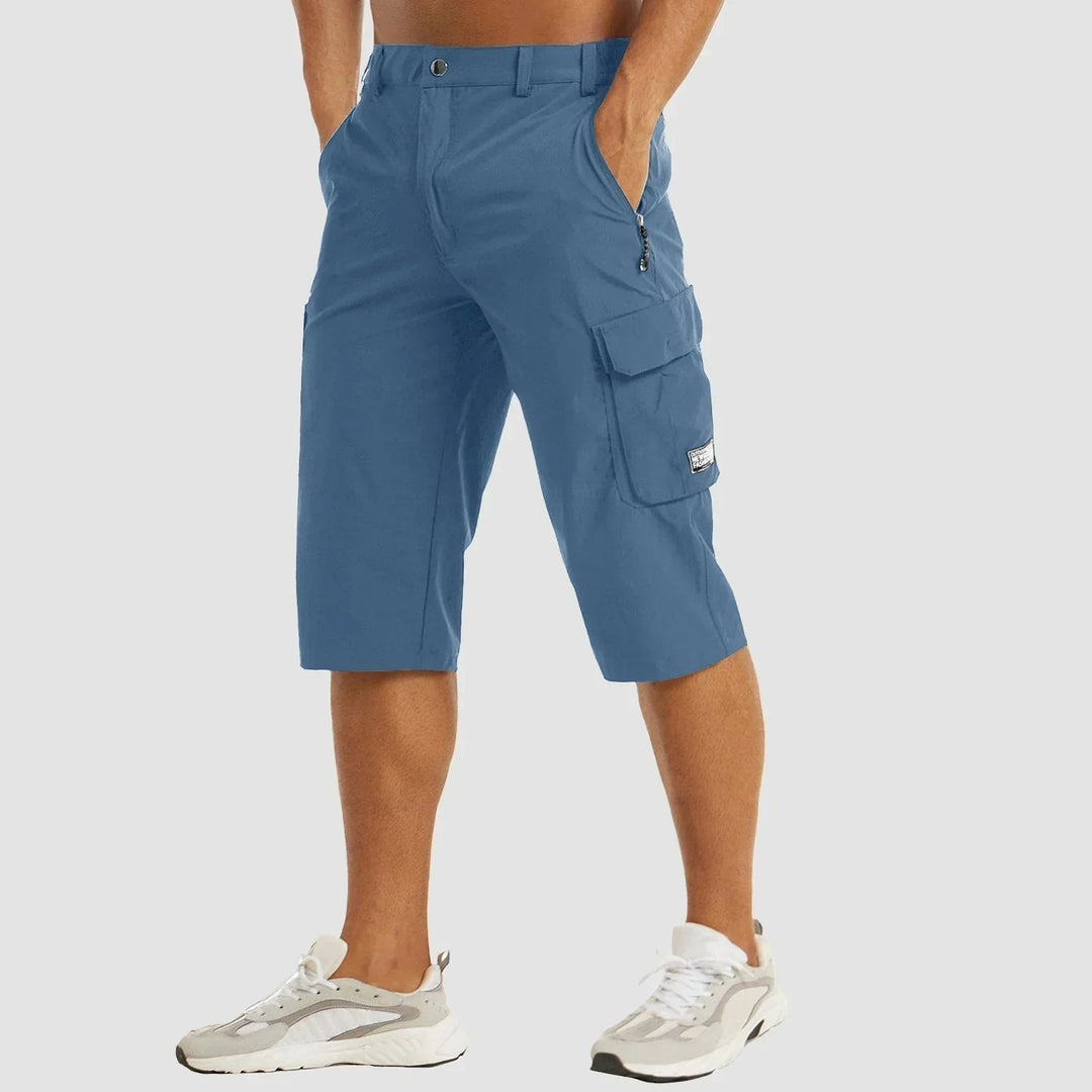 Men's Cargo Bermuda Shorts Knee Length Multi-Pocket Summer Shorts