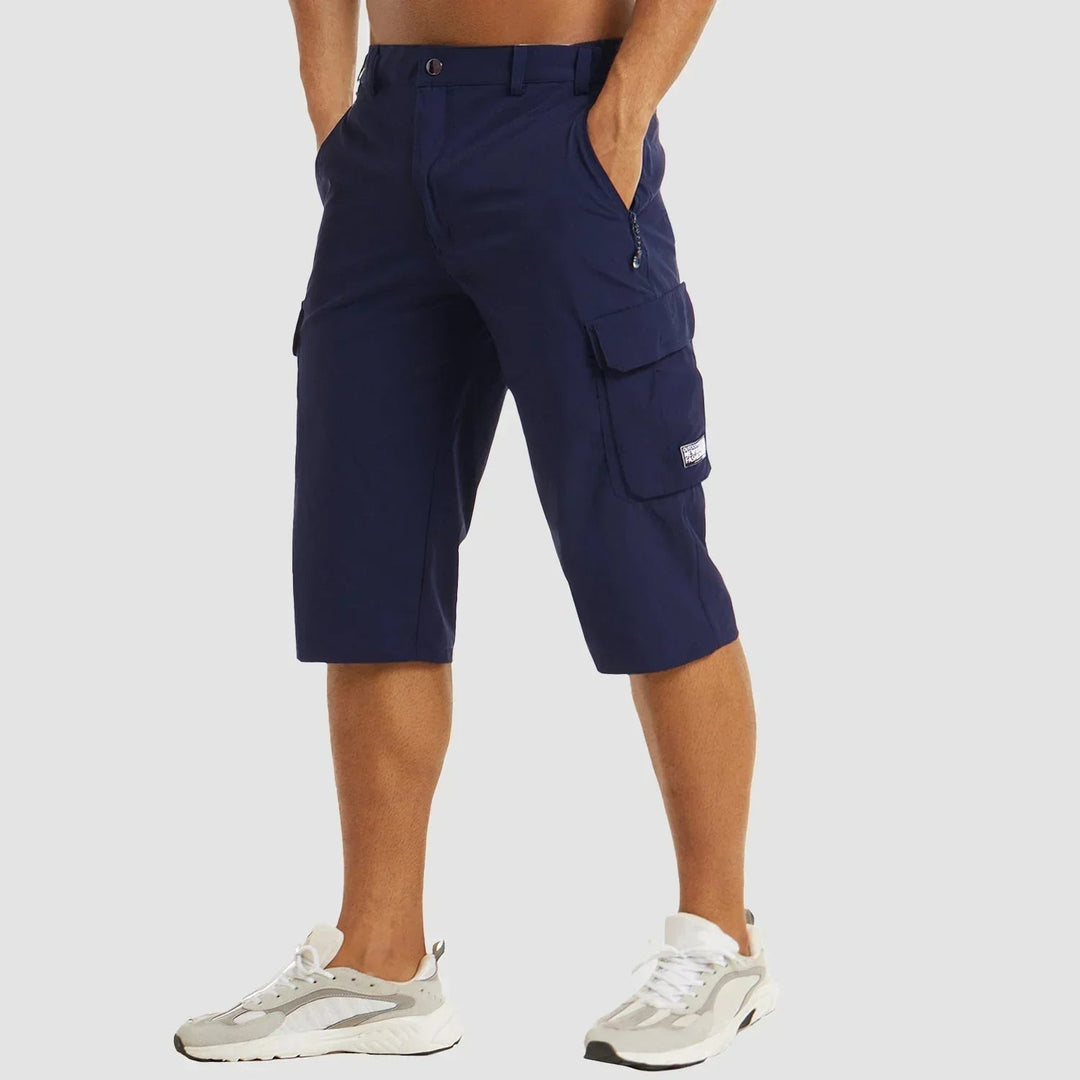 Men's Cargo Bermuda Shorts Knee Length Multi-Pocket Summer Shorts