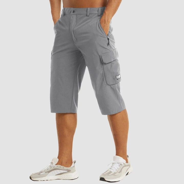 Men's Cargo Knee Length Shorts, Relaxed Fit Multi-Pocket Summer