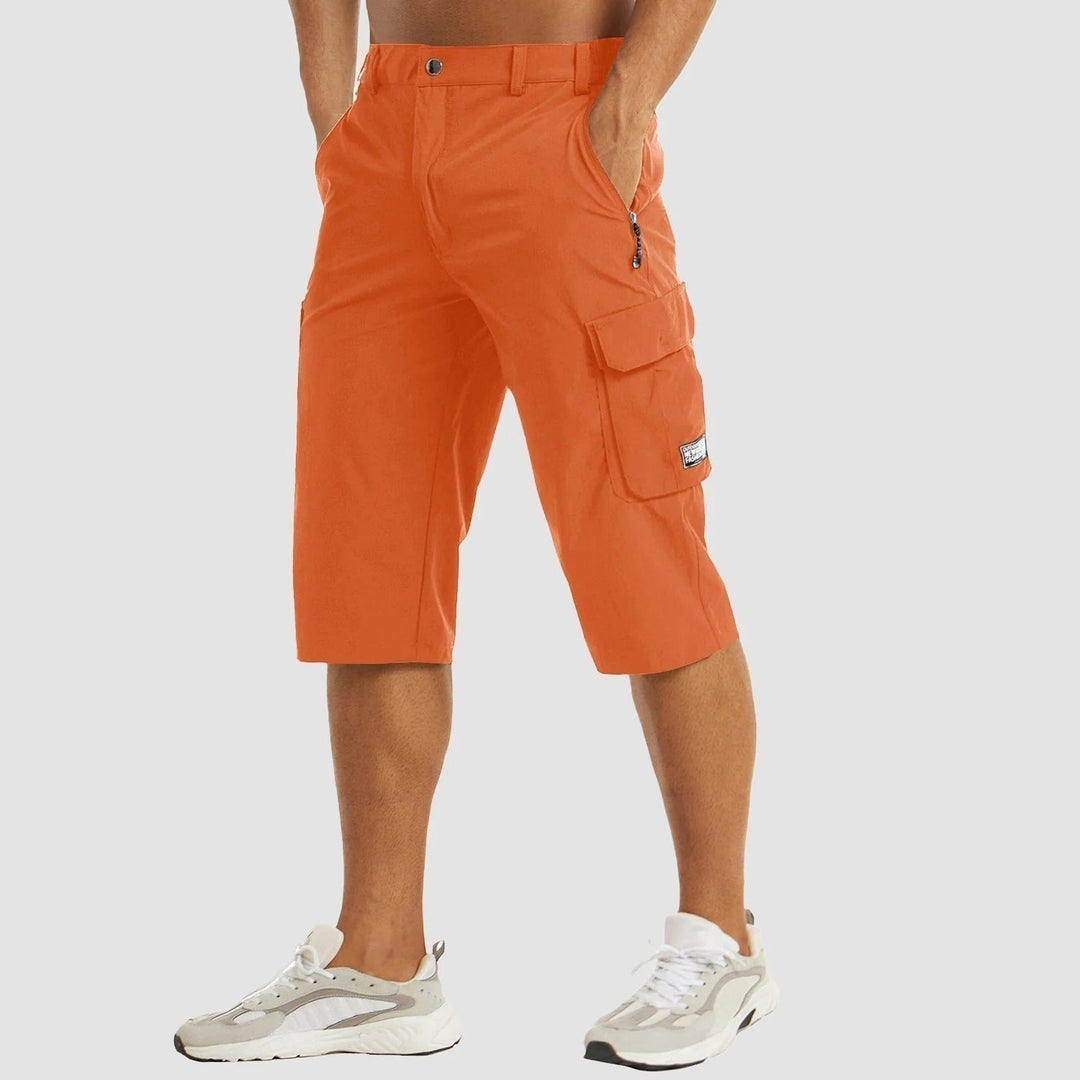 Men's Cargo Knee Length Shorts, Relaxed Fit Multi-Pocket Summer