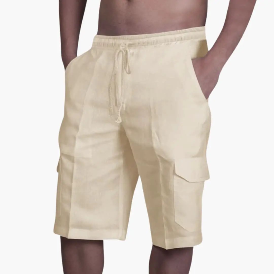 Men's Cargo Shorts Drawstring Waist Multi-Pocket Summer