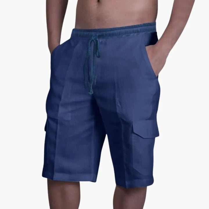 Men's Cargo Shorts Drawstring Waist Multi-Pocket Summer