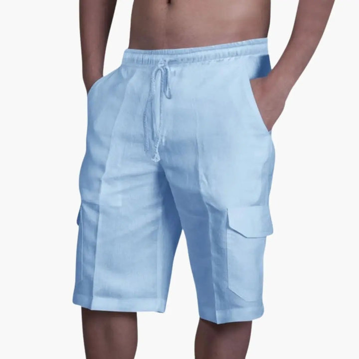 Men's Cargo Shorts Drawstring Waist Multi-Pocket Summer