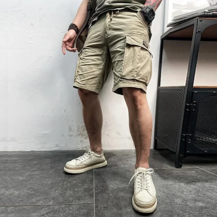 Men's Cargo Shorts Multi-Pocket Knee Length Relaxed Fit Summer