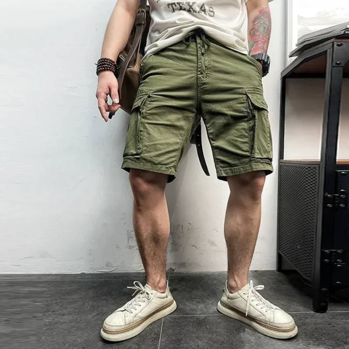 Men's Cargo Shorts Multi-Pocket Knee Length Relaxed Fit Summer
