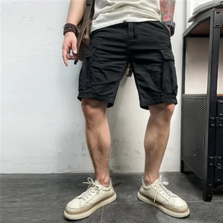 Men's Cargo Shorts Multi-Pocket Knee Length Relaxed Fit Summer