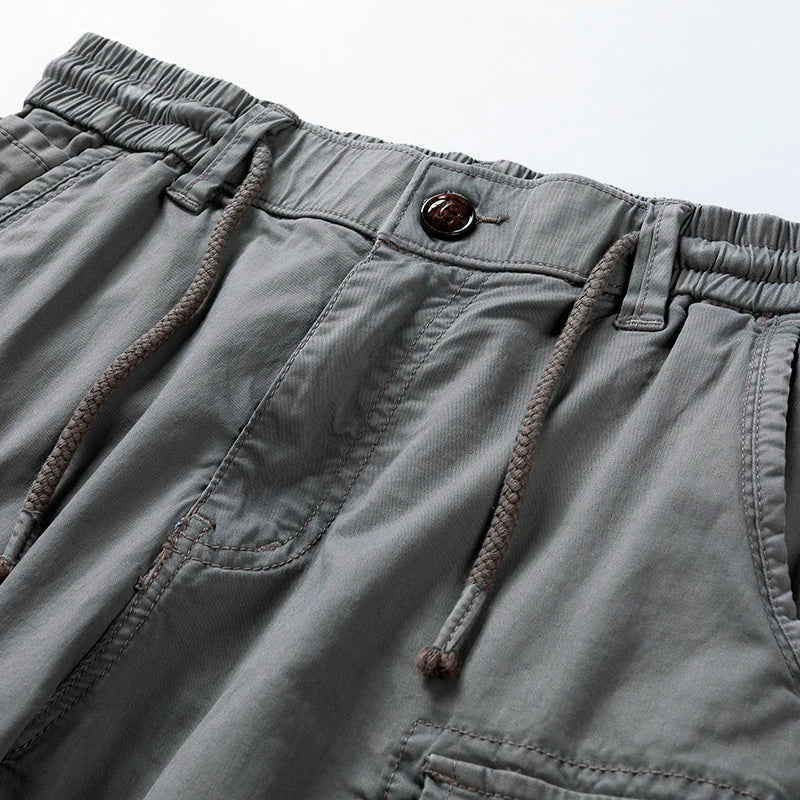 Men's Cargo Shorts Relaxed Fit Multi-Pocket Summer Utility