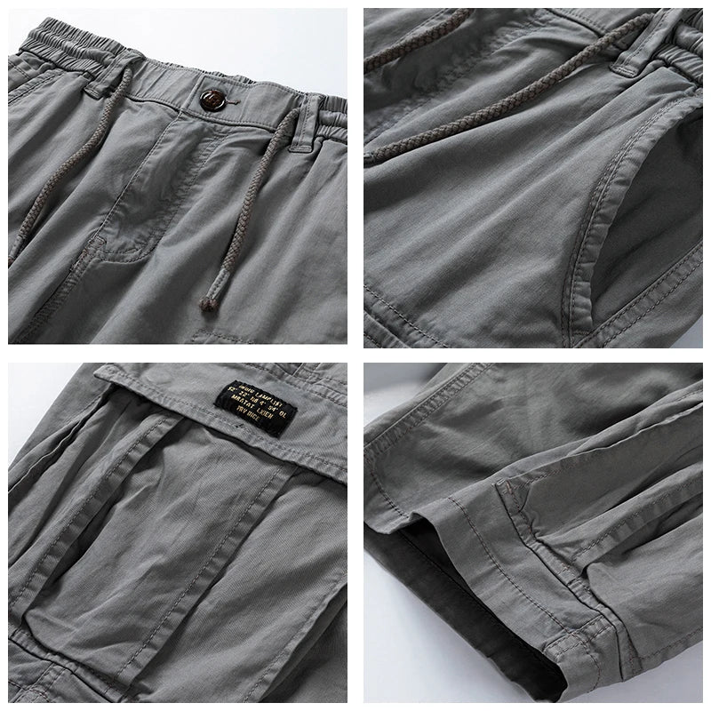Men's Cargo Shorts Relaxed Fit Multi-Pocket Summer Utility