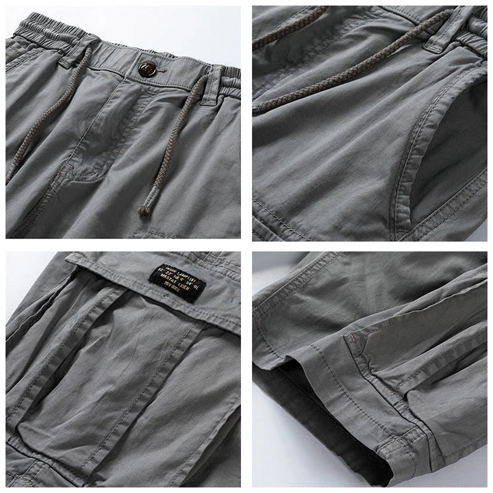 Men's Cargo Shorts Relaxed Fit Multi-Pocket Summer Utility
