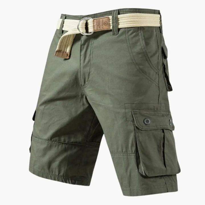 Men's Cargo Shorts with Belt - Multi-Pocket Summer Shorts
