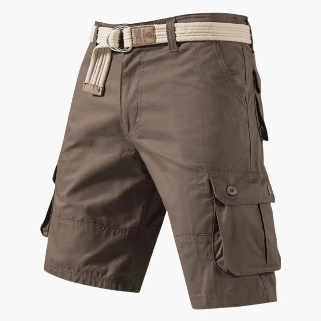 Men's Cargo Shorts with Belt - Multi-Pocket Summer Shorts