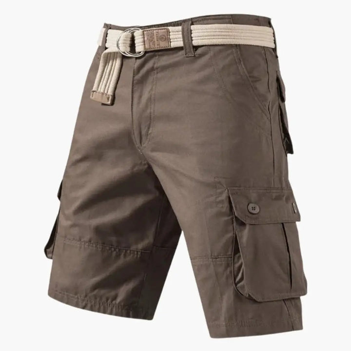 Men's Cargo Shorts with Belt - Multi-Pocket Summer Shorts