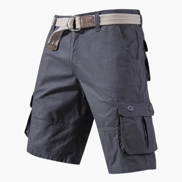 Men's Cargo Shorts with Belt - Multi-Pocket Summer Shorts