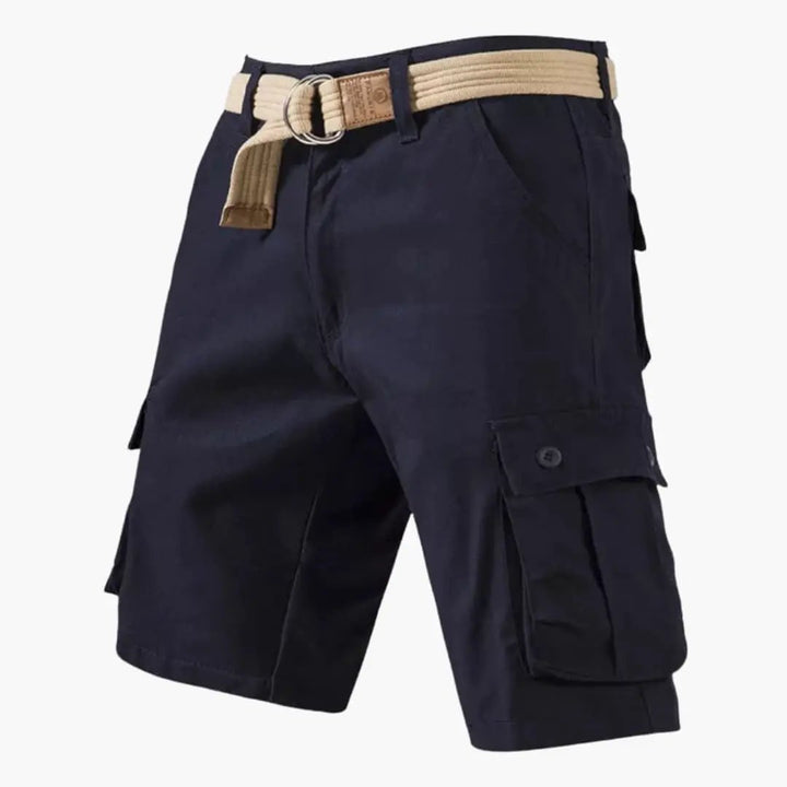 Men's Cargo Shorts with Belt - Multi-Pocket Summer Shorts