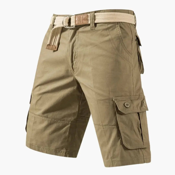 Men's Cargo Shorts with Belt - Multi-Pocket Summer Shorts