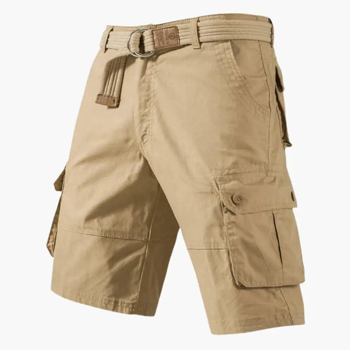 Men's Cargo Shorts with Belt - Multi-Pocket Summer Shorts