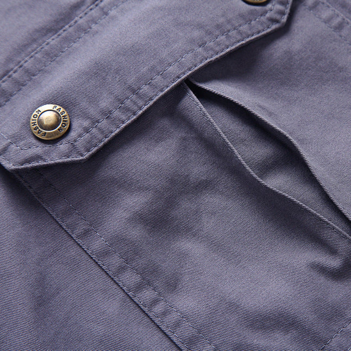 Men's Cargo Zip Pocket Shorts, Knee-Length Relaxed Fit Summer