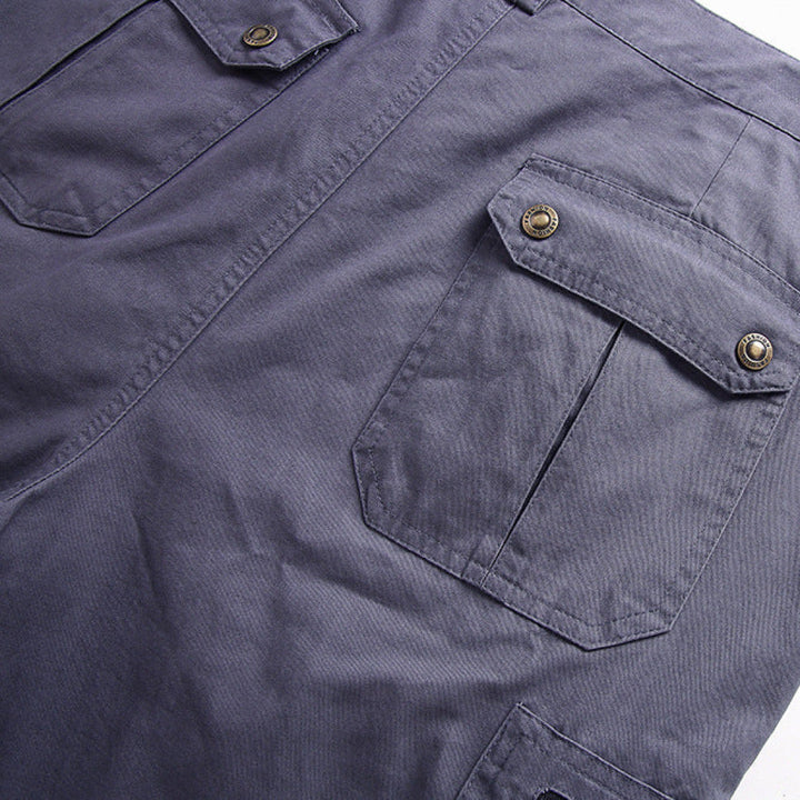Men's Cargo Zip Pocket Shorts, Knee-Length Relaxed Fit Summer
