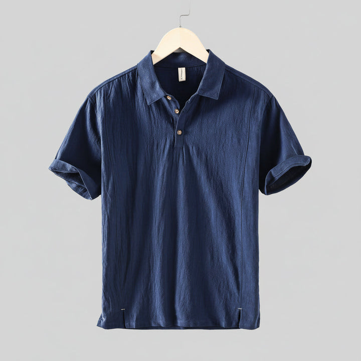 Men's Casual Linen Shirt Short Sleeve Button Up Beach Summer