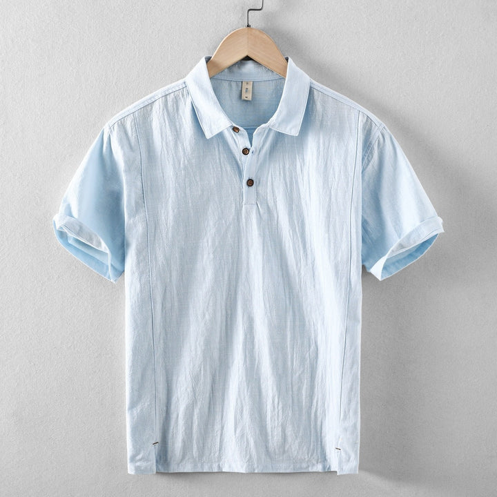 Men's Casual Linen Shirt Short Sleeve Button Up Beach Summer