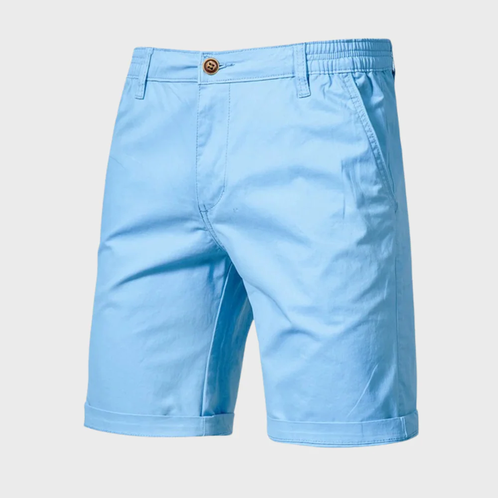 Men's Casual Tailored Shorts with Pockets, Knee-Length Summer