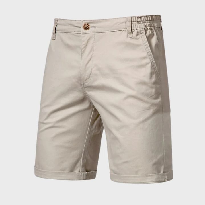 Men's Casual Tailored Shorts with Pockets, Knee-Length Summer