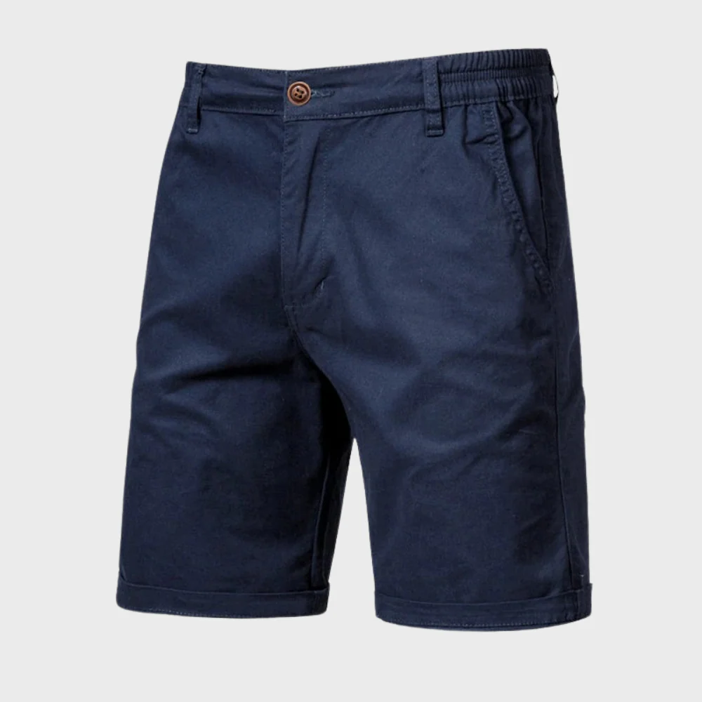 Men's Casual Tailored Shorts with Pockets, Knee-Length Summer