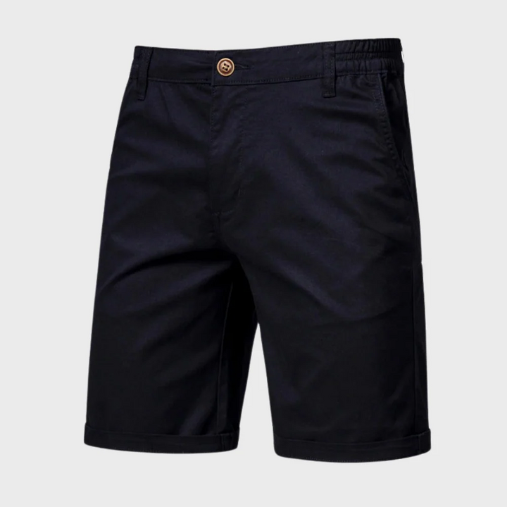 Men's Casual Tailored Shorts with Pockets, Knee-Length Summer