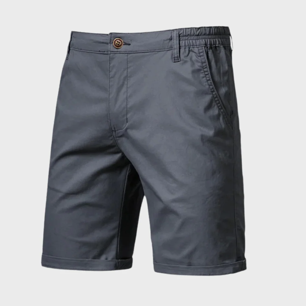 Men's Casual Tailored Shorts with Pockets, Knee-Length Summer