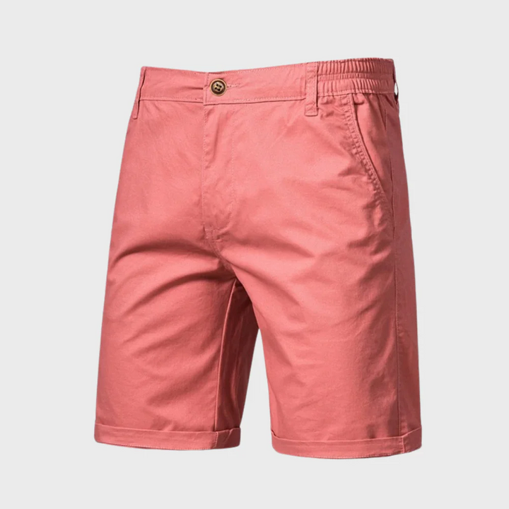Men's Casual Tailored Shorts with Pockets, Knee-Length Summer