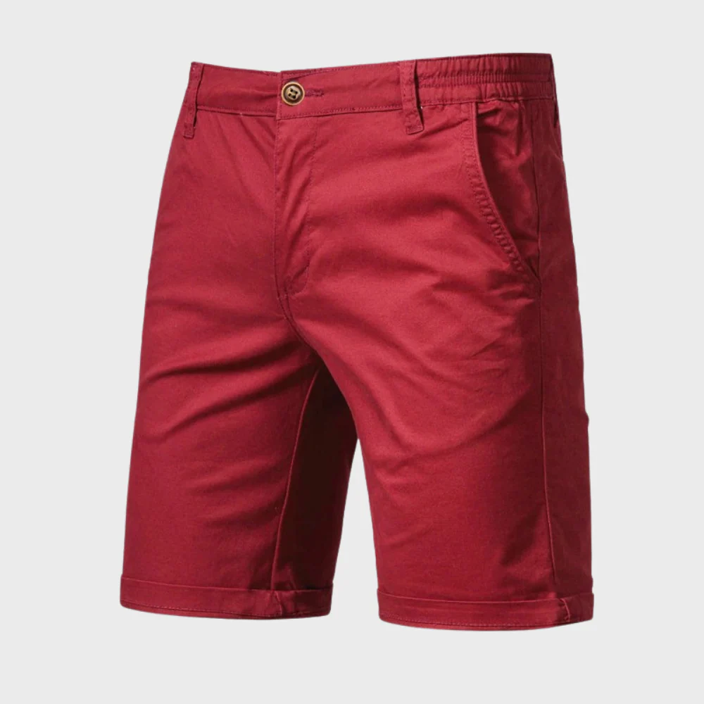 Men's Casual Tailored Shorts with Pockets, Knee-Length Summer